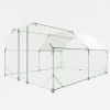 10 ft. x 13 ft. Galvanized Large Metal Walk in Chicken Coop Cage Farm Poultry Run Hutch Hen House