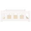 Dog Bed White 41.5"x29.7"x11" Solid Wood Pine