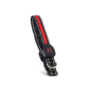 Blinking Flashing Pets Safety LED Adjustable Dog Collar (Color: Red)